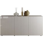 Buffet - riccione - blanc laqu brillant - 3 portes - 191 x 42 x 84 cm