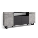 Buffet bahut enfilade 200x35x87cm 4 portes ciment rf2305 Buffet bahut enfilade 200x35x87cm 4 portes ciment rf2305