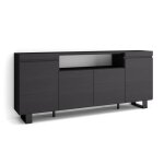 Buffet bahut enfilade meuble de s�jour 200x35x87cm noir rf2293