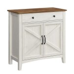 Buffet avec tiroir meuble de cuisine avec portes et Étagère réglable en hauteur style campagne blanc ... Buffet avec tiroir meuble de cuisine avec portes et Étagère réglable en hauteur style campagne blanc ...