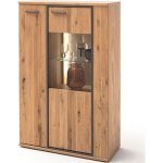 Buffet - vaisselier coloris chne noueux - longueur 90 x hauteur 142 x profondeur 37 cm