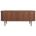 Miliboo - buffet vintage en bois fonc noyer 2 portes coulissantes l160 cm epic