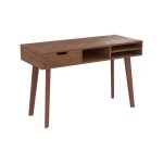 Bureau 1 tiroir et 3 niches en bois fonc� - moka - rendez - vous d�co