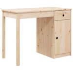 Bureau - salutuya - bd28834 - bois massif de pin - 100x50x75 cm - 1 tiroir