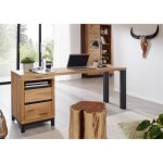 Bureau - bois massif de chne sauvage huil (bois naturel) - villanders 140