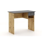 Bureau - vivaldi - colin 1s - chne artisan / anthracite - 1 tiroir - design contemporain