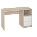 Bureau coloris ch�ne cortez / blanc - longueur 120 x hauteur 75 x profondeur 50 cm