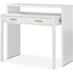 Bureau console extensible coloris blanc artik - 87 x 98 x 36 cm Bureau console extensible coloris blanc artik - 87 x 98 x 36 cm