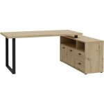Bureau dangle - goldsboro - ch�ne artisan / noir - 1242 x 1815 x 741 cm