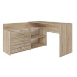 Bureau - vivaldi - dann - chne sonoma - 120 cm - contemporain - droit