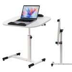 Bureau debout rglable en hauteur avec 4 roulettes 60x40x61 - 95cm mobile table pour ordinateur portable ...