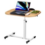Bureau debout rglable en hauteur avec 4 roulettes 60x40x61 - 95cm mobile table pour ordinateur portable ...