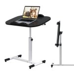 Bureau debout rglable en hauteur avec 4 roulettes 60x40x61 - 95cm mobile table pour ordinateur portable ...