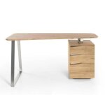 Bureau design winter 3 tiroirs plateau ch�ne noueux huil� massif