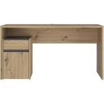 Bureau droit modultrick - chne / gris fonc - 140 x 527 x 725 cm