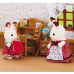 Bureau pour enfant sylvanian families - soeur lapin chocolat - accessoires inclus