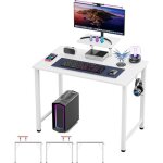 Bureau informatique 80x40cm pipipoxer - petit bureau dordinateur simple - blanc