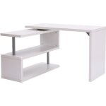 Bureau informatique - homcom - table informatique salle � manger modulable biblioth�que adjacente - m�tal ...