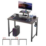 Bureau gamer - bureau informatique avec support d�cran �tag�re et support pour casque d�coute - 100x50x75 ...
