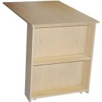 Bureau escamotable porto / vernis naturel