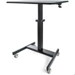 Bureau mobile - startech. com - assis - debout - r�glable en hauteur - roulettes - noir