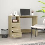 Bureau - omabeta - hb06723 - chêne sonoma - 3 tiroirs - 102x50x76 cm Bureau - omabeta - hb06723 - chêne sonoma - 3 tiroirs - 102x50x76 cm