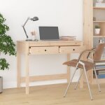 Bureau - omabeta - bureau avec tiroirs - 100x50x78 cm - bois massif de pin - blanc