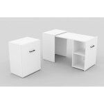 Bureau pliable - price factory - flip - blanc - design - petit espace Bureau pliable - price factory - flip - blanc - design - petit espace