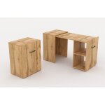 Bureau pliable - price factory - flip - coloris pin - design contemporain - rangement pratique