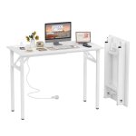 Bureau pliant informatique dordinateur postes de travail table d?étudeavec prise et usb100x50x76cmblanc ... Bureau pliant informatique dordinateur postes de travail table d?étudeavec prise et usb100x50x76cmblanc ...