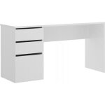 Bureau r�versible�coloris�blanc brillant - �longueur 139 x profondeur 60 x hauteur 75 cm