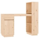 Bureau - salutuya - bd47437 - bois massif de pin - 110x53x117 cm - montage facile