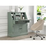 Secr�taire en pin et mdf - coloris : vert amande - cleore