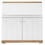 Bureau / secrétaire coloris blanc mat / chêne - longueur 109 x hauteur 106 x profondeur 40 cm Bureau / secrétaire coloris blanc mat / chêne - longueur 109 x hauteur 106 x profondeur 40 cm