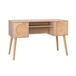 Bureau d�cor bois et cannage 2 portes eva