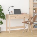 Bureau - vidaxl - 100x50x78 cm - bois massif de pin - 3 tiroirs - droit