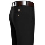 Business pantalon homme coupe droite faible stretch - noir