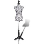 Buste de prsentation femme noir et blanc 67 cm mannequin de couture de vitrine buste dcoratif