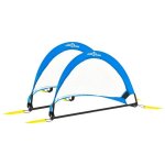 But de football - vidaxl - 2 pcs - 755x46x48 cm - pliable - sac de transport