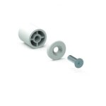Butee ronde pour lame finale lg15 mm blanche avec rondelle et vis lg20