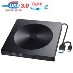 Buyfun - lecteur graveur dvd cd externe usb 30 type - c ultra slim portable - graveur lecteur externe ...