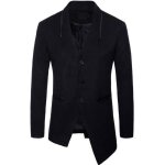 Caban homme hiver manteau mi - long trench - coat chaud veste slim casual veste mode lgant masculin ...