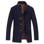 Caban homme en laine funmoon - bleu marine - simple boutonnage - automne - hiver