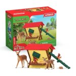 Cabane des animaux de la fort coffre schleich 42658 farm world pour enfants ds 3 ans