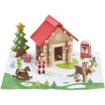 La cabane du p�re no�l - jeu de construction - jeujura - 60 pi�ces
