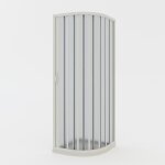 Cabine de douche 1 / 4 de cercle pliante en pvc 80x80 cm h 185 loto lat�rale