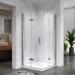 Atéa cabine de douche dangle h 180 cm portes pliantes pivotantes en verre semi - opaque 90 x 120 cm + ... Atéa cabine de douche dangle h 180 cm portes pliantes pivotantes en verre semi - opaque 90 x 120 cm + ...
