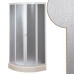 Cabine douche demi - circulaire forte smart en acrylique 90x90 cm avec ouverture coulissante