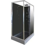 Cabine de douche hydro delline 120x80 cm - aqua + - delline - verre - gris - rectangulaire