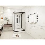 Cabine de douche hydromassante rectangulaire - installation rversible - l110 x l80 x h215 cm - sulipa ...